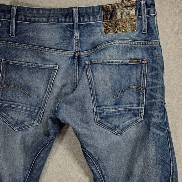 G STAR RAW JEANS ARC 3D Slim 31x30 (Fits 30x29) Distressed ripped - Picture 7 of 13